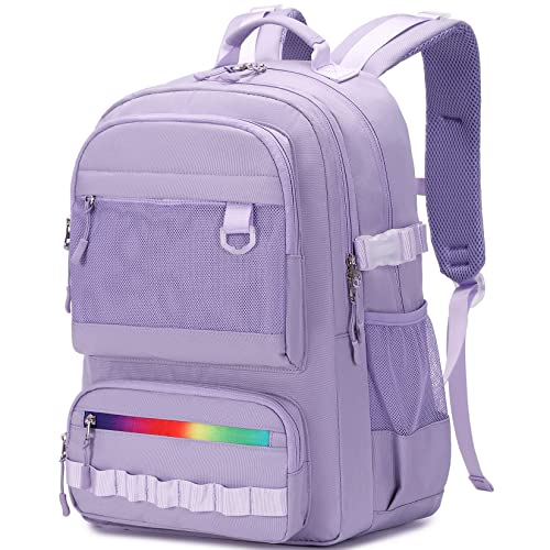 Lanola Laptop Backpack,Business Travel Anti Theft Durable Laptops Backpack,Water Resistant College School Computer Bag for Women & Men Fits 15.6 Inch Laptop and Notebook - Purple