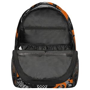 Basketball Backpack for Boys, Sports Basketball Print Backpack, 16 Inches Basketball Bag Waterproof Travel Boys Girls Laptop Backpack