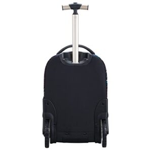 UNIKER Rolling Laptop Bag for 14 Inch,Travel Roller Bag Women,Wheeled Computer Bag,Wheeled Bookbag High School,Trolley School Bag,Cool Schoolbag with Big Wheels