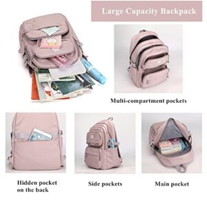 Armbq Girls Backpack Large-Capacity Middle Elementary School Casual Bookbag Kids Outdoor Travel bag Solid Color Daypack for Teens