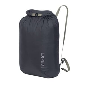exped splash 15 backpack | extremely versatile pack | light & compact rolltop stuff sack | multi-use waterproof daypack, black, 15l