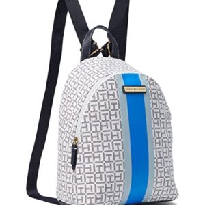 Tommy Hilfiger Ainsley II Smalldome Backpack Coated Square Monogram Optic White/Tommy Navy One Size