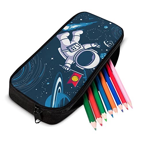 KXZOYLM Outer Space Backpack Universe Galaxy Backpack 3 Pieces Sets Solar System Backpack with Lunch Box And Pencil Case Casual Space Planet Astronaut Shoulder Bag for Boys Girls Teens