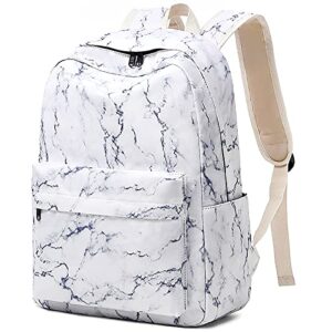 LIMHOO School Backpack for Teen Girls, Teenagers School Bags, Women Work/Business/Travel Rucksack 14Inch Laptop Bag (Marble)