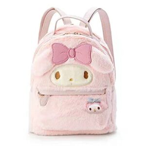 bliqlriy cute 3d plush cartoon bag with brooch pin, kawaii backpack for girls, mini anime accessories backpack
