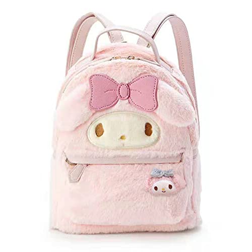 Bliqlriy Cute 3D Plush Cartoon Bag with Brooch Pin, Kawaii Backpack for Girls, mini Anime Accessories Backpack