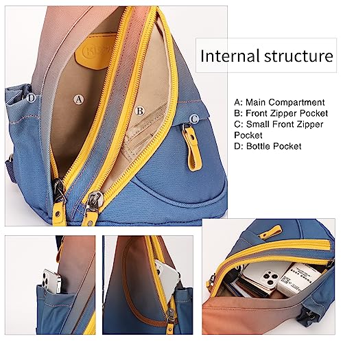 KL928 Sling Bag - Small Crossbody Backpack Shoulder Casual Daypack Rucksack for Men Women