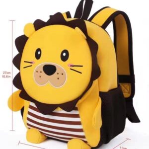 JoyRokaro Cute Toddler Backpack - Waterproof Preschool Backpack Lunch Bag for Kids 3-6 - 3D Neoprene Cartoon Animal Schoolbag for Toddlers - Lion Backpack for 3 4 5 6 Years Boys Girls Gift