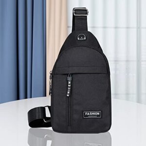 Crossbody Sling Bag, Waterproof Sling Backpack Bag with USB Charging Port, Small Sling Crossbody Chest Shoulder Bag #B