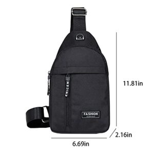 Crossbody Sling Bag, Waterproof Sling Backpack Bag with USB Charging Port, Small Sling Crossbody Chest Shoulder Bag #B