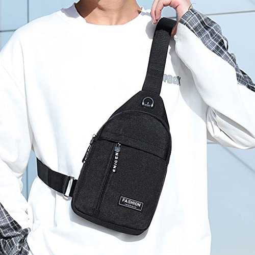 Crossbody Sling Bag, Waterproof Sling Backpack Bag with USB Charging Port, Small Sling Crossbody Chest Shoulder Bag #B