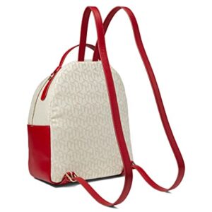 Tommy Hilfiger Schyler Smooth PVC Trim Cube Bicolor Poly Jacquard Backpack Ivory/Clayed Pebble One Size