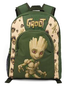 marvel groot backpack for kids character green travel school rucksack bag