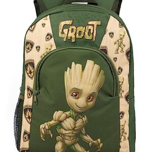 Marvel Groot Backpack For Kids Character Green Travel School Rucksack Bag