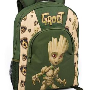 Marvel Groot Backpack For Kids Character Green Travel School Rucksack Bag