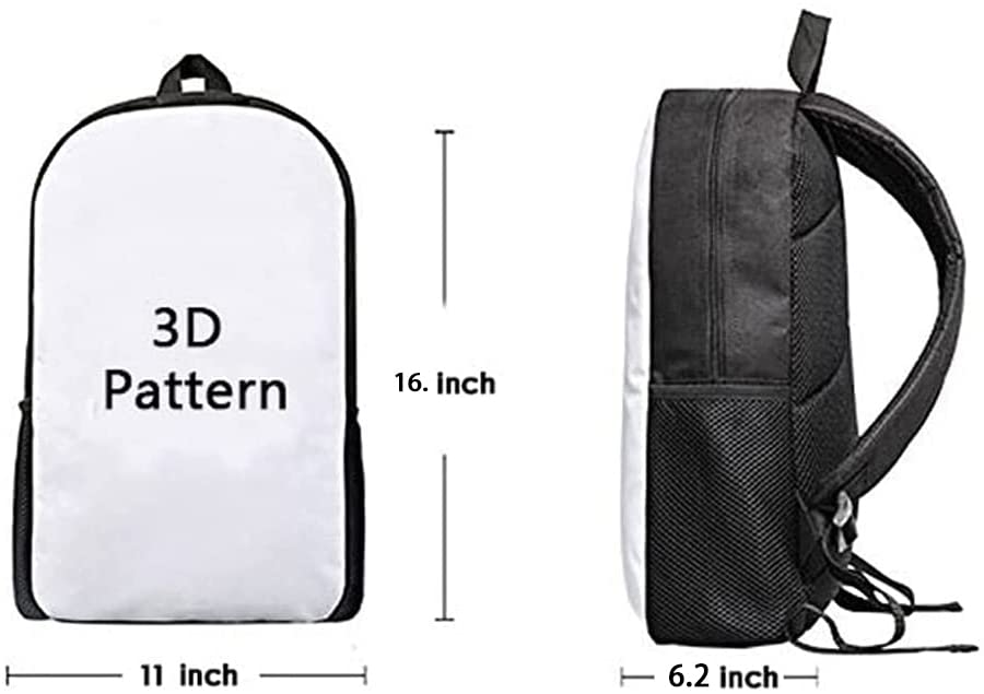 D-WOLVES Funny Video Game Weapon Gamer Backpack for Girls Boys Teens Women Men, College Student Bookbag Casual Hiking Daypack, Perfect for Back to School Travel Library Outdoor