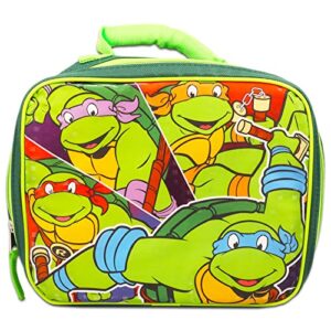 Teenage Mutant Ninja Turtles Backpack with Lunch Bag for Boys - Bundle with 15” TMNT Backpack, Lunch Box, Stickers, More | TMNT Backpack Set
