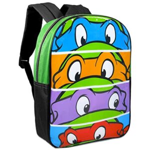 Teenage Mutant Ninja Turtles Backpack with Lunch Bag for Boys - Bundle with 15” TMNT Backpack, Lunch Box, Stickers, More | TMNT Backpack Set