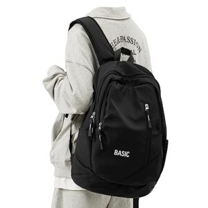 weradar black backpack for high school women,waterproof middle school bag for teen girls boys,casual daypack bookbag lightweight college backpack for men