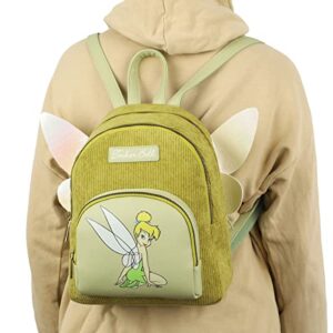 Disney Classic Characters Tinkerbell Corduroy Mini Backpack With Applique Wings