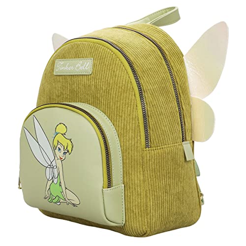 Disney Classic Characters Tinkerbell Corduroy Mini Backpack With Applique Wings