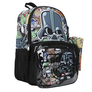 Star Wars 5-Piece Set: 16" Backpack, Lunchbox, Utility Case, Rubber Keychain, and Carabiner