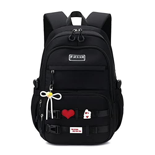 MITOWERMI Backpack for Girls Boys School Bags Lightweight Elementary School Backpack Durable Kids Bookbags for Middle Students(BLACK)