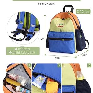 UPPACK Kids Backpack Toddler Backpack for Girls Boys School Backpack Leash for Toddlers Backpack Preschool Cute Backpack for Kids Duffle Bag 3-6 Kindergarten Backpack Small Bookbag Blue Green Small