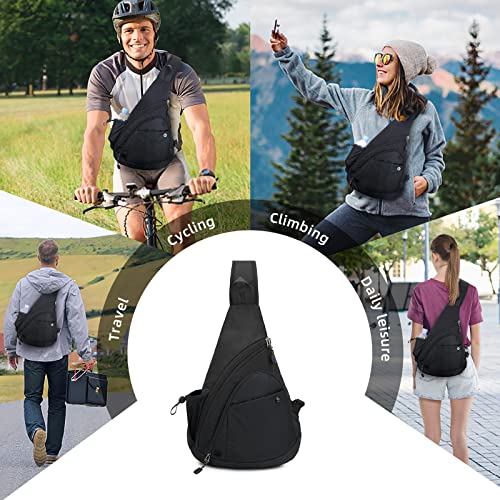 Lufyzora Sling Backpack for Men Women Lightweight Crossbody Sling Bag Large capacity Cycling Hiking Travel Crossbody Bag