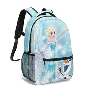 lzyunaz girls backpack, school backpack cartoon backpack lightweight durable laptop backpack for school travel camping (blue)