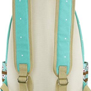 Soutrend AOT Wings Anime Canvas Backpack Polka Dots School Bag Printed Rucksack Daypacks Green Bookbag