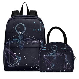 odawa libra zodiac lovely lightweight school backpack set for school girls boys elementary school bookbags elementary school bookbags