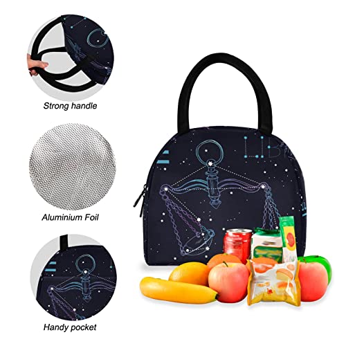 ODAWA Libra Zodiac Lovely Lightweight School Backpack Set for School Girls Boys Elementary School Bookbags Elementary School Bookbags