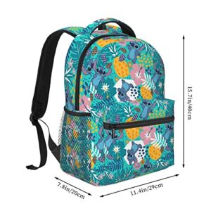 KOKZIP Unisex School Backpacks 3D Printed Funny Cartoon Laptop Backpacks Casual Durable Daypack 15.6 Inch