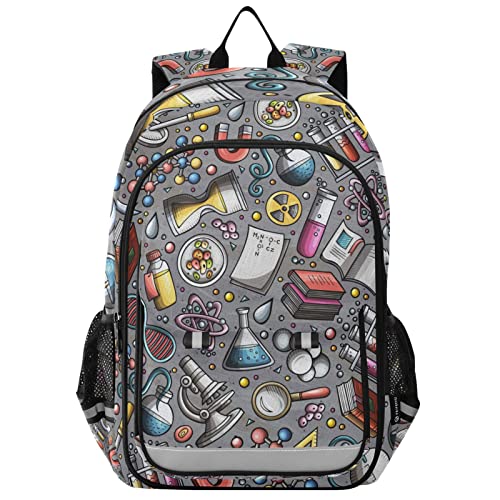 Glaphy Educational Science Cartoon Cute Backpack School Bag Lightweight Laptop Backpack Student Travel Daypack with Reflective Stripes