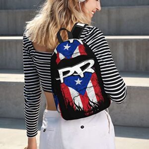 FYCFSLMY Puerto Rico Pr Flag Backpack with Adjustable Straps, Suitable for Travel Picnics Activities