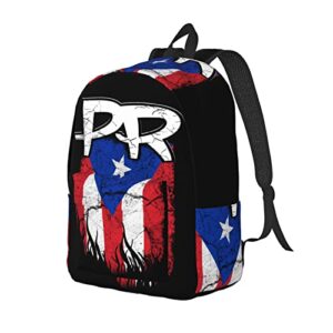 FYCFSLMY Puerto Rico Pr Flag Backpack with Adjustable Straps, Suitable for Travel Picnics Activities