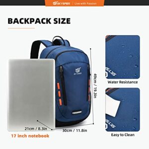 SKYSPER Laptop Backpack 30L Travel Backpack for Women Men Work Business Backpack Bookbag Fits up to 17 Inch Laptop(Blue)