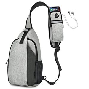 nicole miller sling bag lightweight crossbody shoulder backpack with mesh side pockets travel hiking chest bag daypack