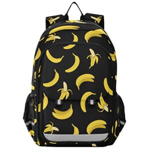 glaphy yellow banana backpack school bag lightweight laptop backpack student travel daypack with reflective stripes