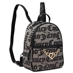 Juicy Couture Change Of Heart Backpack Oversized Gothic Status Black Beige One Size