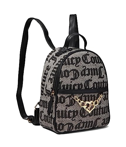 Juicy Couture Change Of Heart Backpack Oversized Gothic Status Black Beige One Size