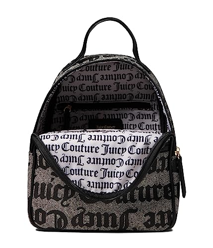 Juicy Couture Change Of Heart Backpack Oversized Gothic Status Black Beige One Size