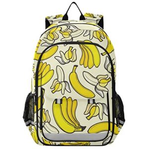 glaphy yellow banana backpack school bag lightweight laptop backpacks students travel daypack with reflective stripes