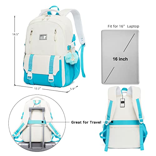 Caoroky knight Travel Laptop Backpack for Women Men Elementary Middle High School Bag College Backpacks Casaul Daypack Large Bookbags Purse for Teens Girls Boys-Blue