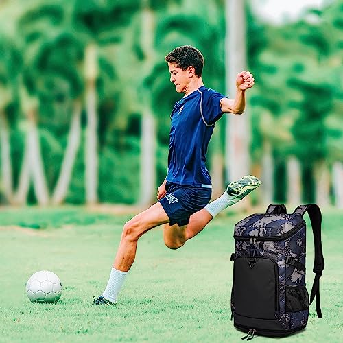 TUGUAN Travel Backpack for Men Women Sports Gym Backpack with Shoes Compartment Large Carry on Backpack for Weekender Water Resistant College Daypack Airline Approved Overnight Casual Backpacks, 35L