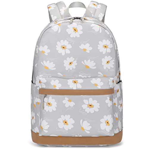 Createy Backpack for Girls Kids Backpack with Lunch Box Lightweight Daisy Prints Backpack Primary Elementary Students Bookbags School Bags Set