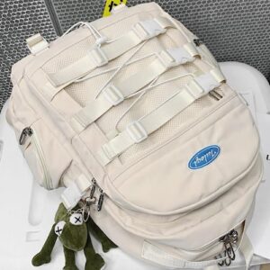 Leaper Water-resistant Laptop Backpacks Casual Backpack College Bag Travel Bag Satchel White