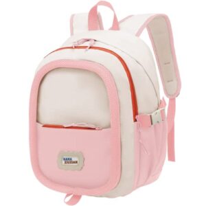 leaper water-resistant laptop backpacks lightweight shoulder backpack cute travel satchel pink