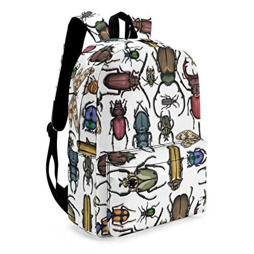 Backpack Bright Insects School Bookbag for Boys Girls Computer Backpacks Book Bag Travel Hiking Camping Daypack